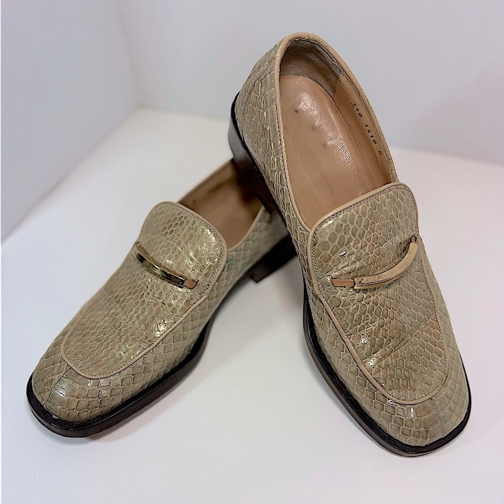 Gucci Python Vintage Horsebit Iridescent Loafer Men’s UK 7.5D